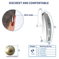 R95 Rechargeable Digital Hearing Aids Bluetooth Mini OE Ear Sound Amplifier Enhancer Wireless Hearing Aids Ear Care for Elderly