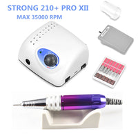 45K New Arrival STRONG 210 Plus PRO 105 105L Handpiece 65W 45000rpm Nail Drills Manicure Machine Pedicure Electric File Bits