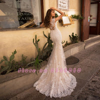 HIRE LNYER - Original Appliques Lace Mermaid Wedding Dresses With Beading Crystal Removable Train China Shop Online Vestido De Noiva Sereia