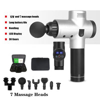 Massage Gun Deep Tissue Percussion Muscle Massager For Pain Relief 30 Speeds LCD Touch Display Fascia Gun Electric Body Massager