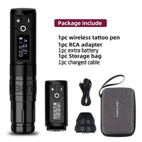 Ambition Soldier Wireless Tattoo Machine Rotaty Battery Pen with Portable Power Pack 2400mAh LED Digital Display For Body Art