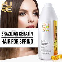 PURC Brazilian Keratin Treatment Straightening Hair 8% Formaldehyde and 12% Formaldehyde Straighten Hair Products Hair Care PURE