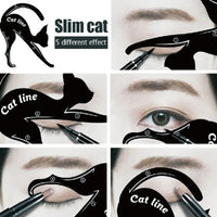 HZBCLY BEAUTIFUL LIFE STORE - 20 Pcs Eyeliner Stencils Cat Line Eyeliner Stamps Cat Pro Eye Liner Stamps Models Eyeliner Template Shaper Eye Liner Makeup Tool