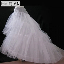 EMIQIAN - Original  Wedding Petticoat Jupon Court Train Crinoline Slip Underskirt for A-Line Wedding Dress 3 Layers Wedding Accessoir