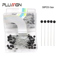 PLUSSIGN - Original 10 Pcs Cheap Black Positioning Needles Diy Sewing Tools Accessory Patchwork Locating Pearl Light Straight Pins Sewing Tools Accessories