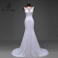 POEMSSONG - Original Hot Sale Free Shipping Elegant Beautiful Lace Flowers Mermaid Wedding Dress  Vestidos De Noi