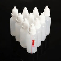 MR.STRONG - 100 Pcs 10 ML 1/3 OZ  Plastic Childproof Dropper Bottles Oil Lotion Refillable Bottle