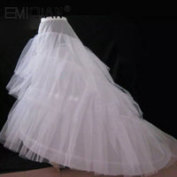 EMIQIAN - Original  Wedding Petticoat Jupon Court Train Crinoline Slip Underskirt for A-Line Wedding Dress 3 Layers Wedding Accessoir