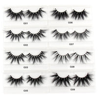 LEHUAMAO 50 Pairs/lot Makeup Eyelashes 25mm 5D Mink Eyelashes Fluffy Natural Long Lashes Cruelty Free False Eyelash Dramatic Eye