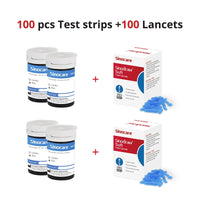 300/200/100/50PCS Sinocare Safe-Accu Blood Glucose Test Strips and Lancets for Diabetes Tester