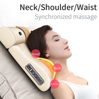 Jinkairui Neck Massage Pillow Electrical Cervical Traction Massager Wormwood Hot Compress Relief Back Shoulder Pain Body Health