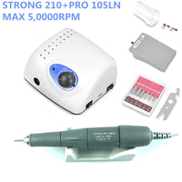 45K New Arrival STRONG 210 Plus PRO 105 105L Handpiece 65W 45000rpm Nail Drills Manicure Machine Pedicure Electric File Bits