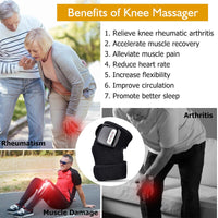 Electric Knee Massager Heating Therapy Vibration Brace Wrap Physiotherapy Instrument for Knee Shoulder Elbow Massage Health Care