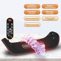 Jinkairui Electric Lumbar Traction Device Dual Care Waist Back Massager Heating Vibration Spine Support Waist Relieve Fatigue