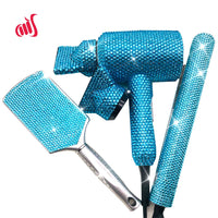 Crystal Hair Flat iron Bling Hair Dryer Rhinestone Wig Brush  Crystal Hot tools Hair Boutique