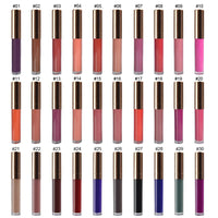 50pcs 30 Colors Waterproof Matte Liquid Lipstick Lip Tint matte Lip Gloss Cosmetic Lipstick Long Lasting lipgloss Custom Logo