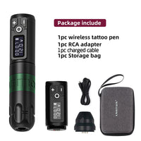 Ambition Soldier Wireless Tattoo Machine Rotaty Battery Pen with Portable Power Pack 2400mAh LED Digital Display For Body Art