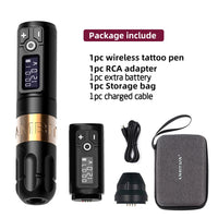 Ambition Soldier Wireless Tattoo Machine Rotaty Battery Pen with Portable Power Pack 2400mAh LED Digital Display For Body Art