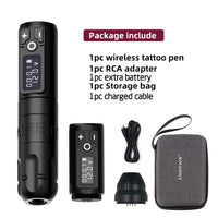 Ambition Soldier Wireless Tattoo Machine Rotaty Battery Pen with Portable Power Pack 2400mAh LED Digital Display For Body Art