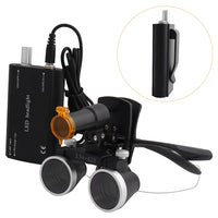 Dental Loupes Magnifier Lab Medical Magnification Binocular 2.5/3.5x420 Headlight Headlamp 5W Cloth Case