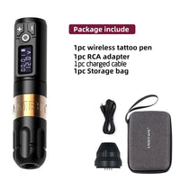 Ambition Soldier Wireless Tattoo Machine Rotaty Battery Pen with Portable Power Pack 2400mAh LED Digital Display For Body Art