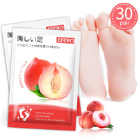 EFERO 30Pair Exfoliating Foot Masks Pedicure Socks Exfoliation for Feet Mask Peel Dead Skin Remover Calluses Whitening Foot Mask