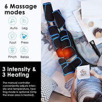 Foot air pressure leg massager promotes blood circulation, body massager, muscle relaxation, lymphatic drainage device 360°