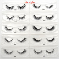 30/40/100/pairs Visofree Mink Eyelashes with Tray No Box Handmade Natural False Eyelashes Full Strip Lashes Reusable Long lashes