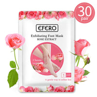 EFERO 30Pair Exfoliating Foot Masks Pedicure Socks Exfoliation for Feet Mask Peel Dead Skin Remover Calluses Whitening Foot Mask