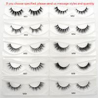 30/40/100/pairs Visofree Mink Eyelashes with Tray No Box Handmade Natural False Eyelashes Full Strip Lashes Reusable Long lashes