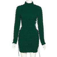 Bubble Textured Mini Dress Chic