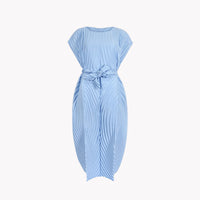 Round Collar Pleated Dress