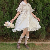 White Princess Puff Sleeve Dress