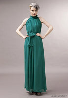 Chiffon Collar Long Sleeveless Dress