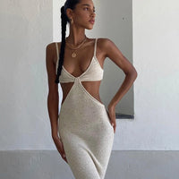 Spaghetti Strap Sexy Backless Maxi Dress