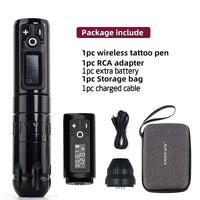 Ambition Soldier Wireless Tattoo Machine Rotaty Battery Pen with Portable Power Pack 2400mAh LED Digital Display For Body Art