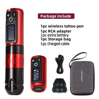 Ambition Soldier Wireless Tattoo Machine Rotaty Battery Pen with Portable Power Pack 2400mAh LED Digital Display For Body Art