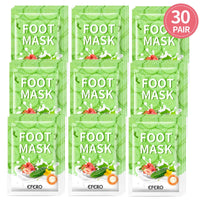 EFERO 30Pair Exfoliating Foot Masks Pedicure Socks Exfoliation for Feet Mask Peel Dead Skin Remover Calluses Whitening Foot Mask