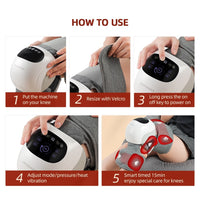 3D Hot Compress Knee Relaxing Massager Legs Airbag Kneading Massage Heating Vibration Relieve Joint Pain Stiffness Arthritis