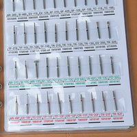 210 Type Sample Booklet Of Dental Diamond Burs Drill With Box Dia.1.6mm For High Speed Handpiece