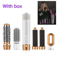 Professional 5 in 1 Hair Dryer And Straightener Brush Hair Curling Iron Heating Comb Hair Styler Detachable Smoothing Brush Kit