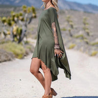 Fashion Batwing Sleeve Beach Dress