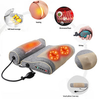 Electric Neck Relaxation head Massage Pillow Back Heating Kneading Infrared therapy shiatsu AB pillow Massager