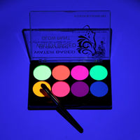 wholesale 12pcs/lot luminiscent paint Face Body Art Paint UV glow in the dark makeup Party Fancy Dress Beauty pintura facial