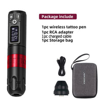 Ambition Soldier Wireless Tattoo Machine Rotaty Battery Pen with Portable Power Pack 2400mAh LED Digital Display For Body Art