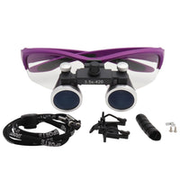 Dental Loupes Magnifier Lab Medical Magnification Binocular 2.5/3.5x420 Headlight Headlamp 5W Cloth Case