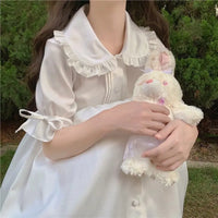 White Princess Puff Sleeve Dress