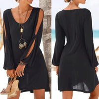 Summer Hollow Out Sleeve Mini Dress