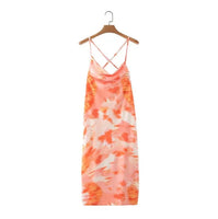 Tie Dye Print Sleeveless Dress