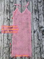 Color Summer Sleeveless Crochet Beach Dress